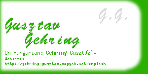 gusztav gehring business card